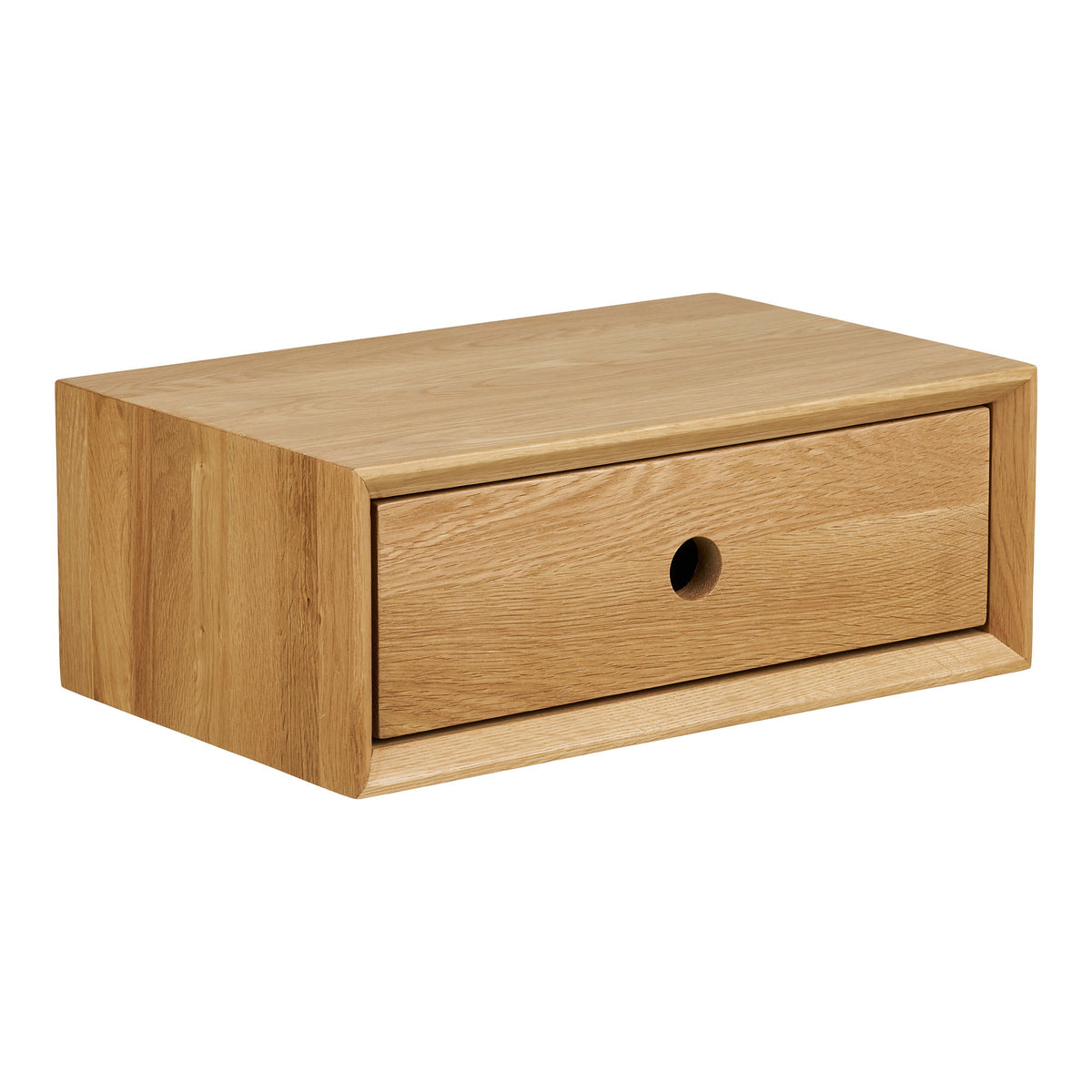 Luzern Wall Cabinet - Wall cabinet, 1 drawer, lacquered oak, 40x25x15 cm