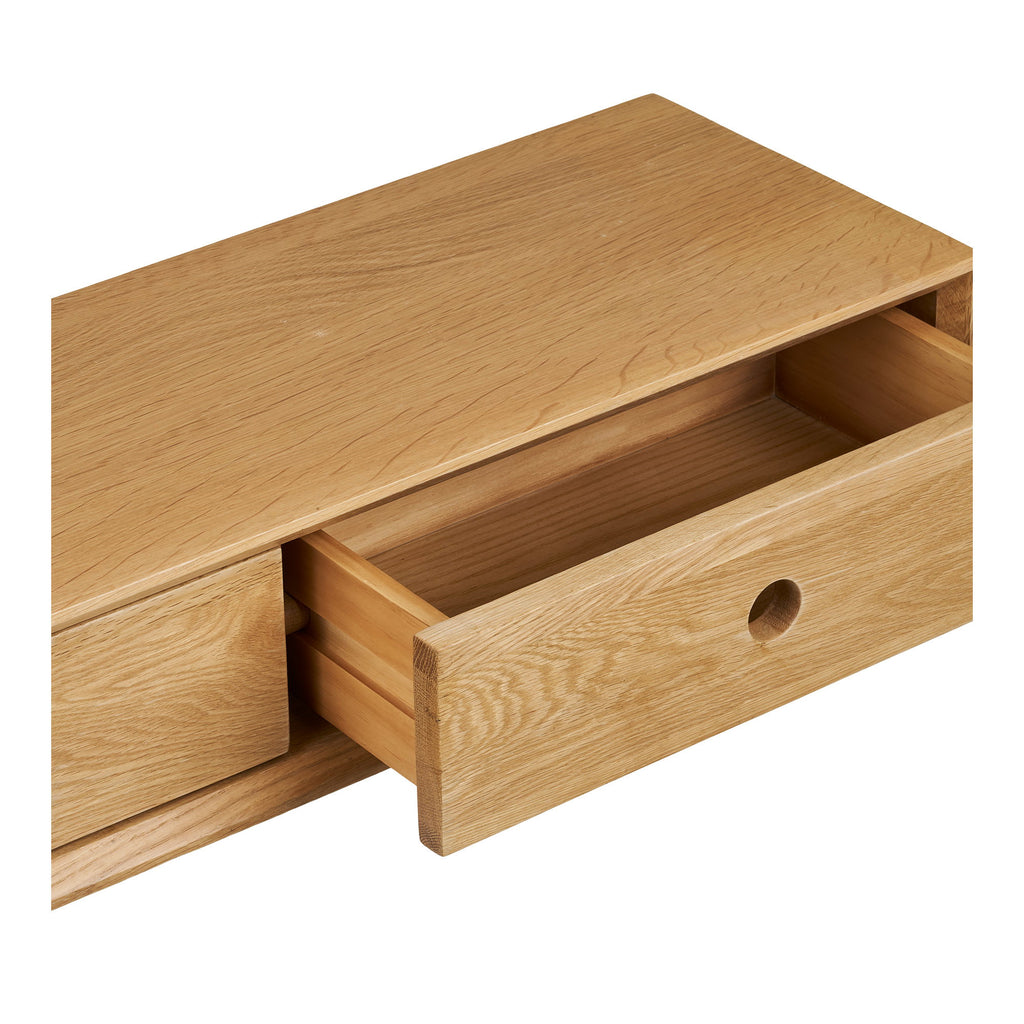 Luzern Wandkästchen - Wandkästchen, 2 Schubladen, lackierte Eiche, 80x25x15 cm