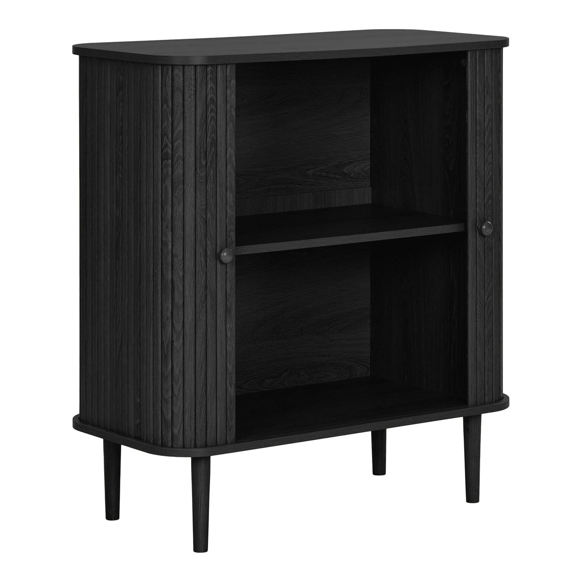 Nikko Sideboard - Sideboard, 2 doors, black 80x40x87 cm