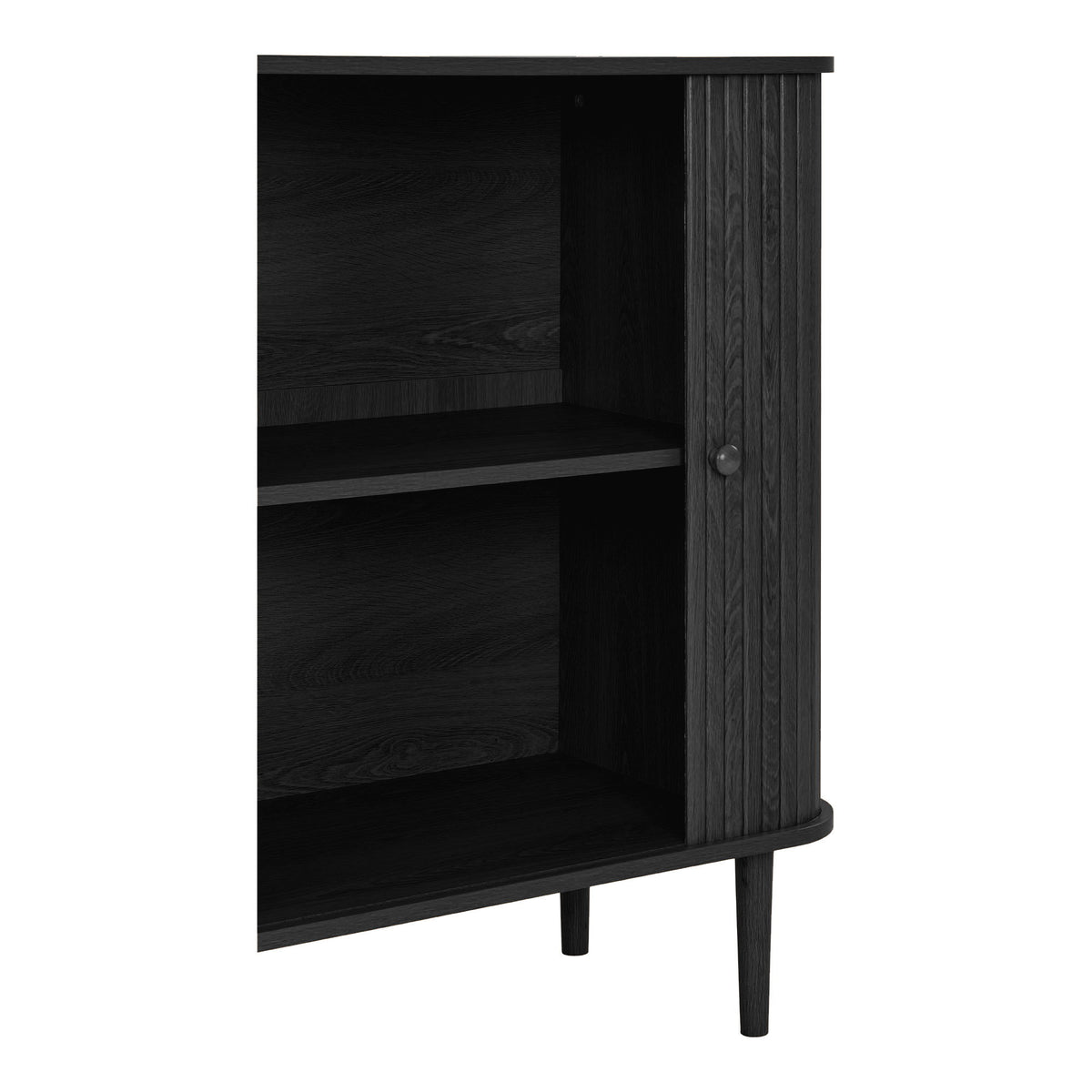 Nikko Sideboard - Sideboard, 2 doors, black 80x40x87 cm