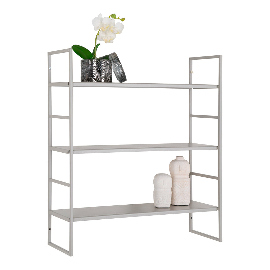 Beja Wandrek - Staal, grijs, 3 planken 48x17x55 cm