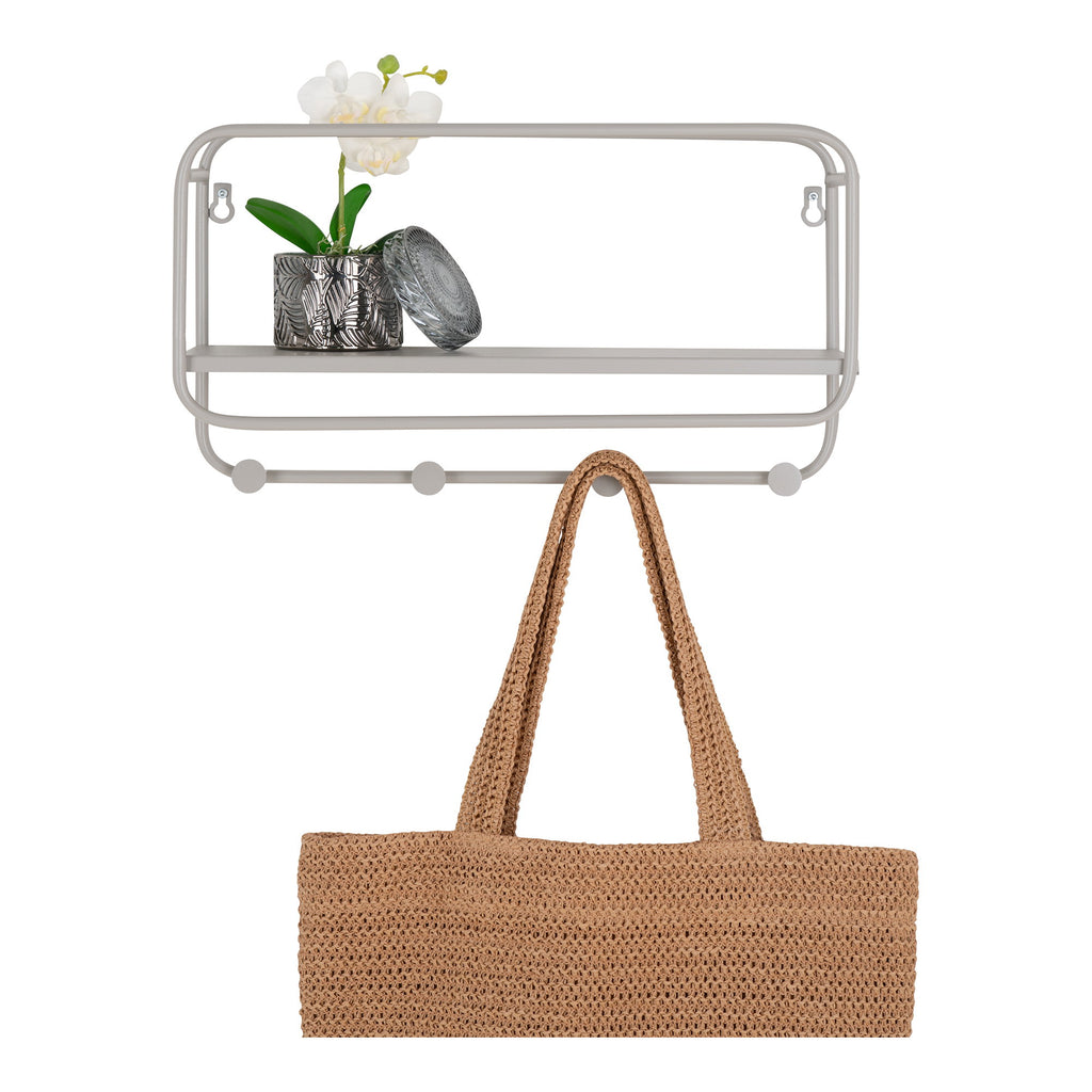 Feira Hat Rack - Steel, grey 45x15x25 cm