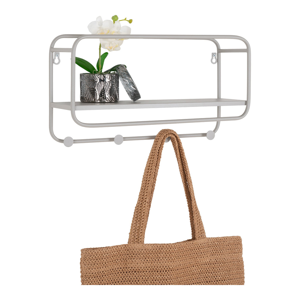 Feira Hat Rack - Steel, grey 45x15x25 cm