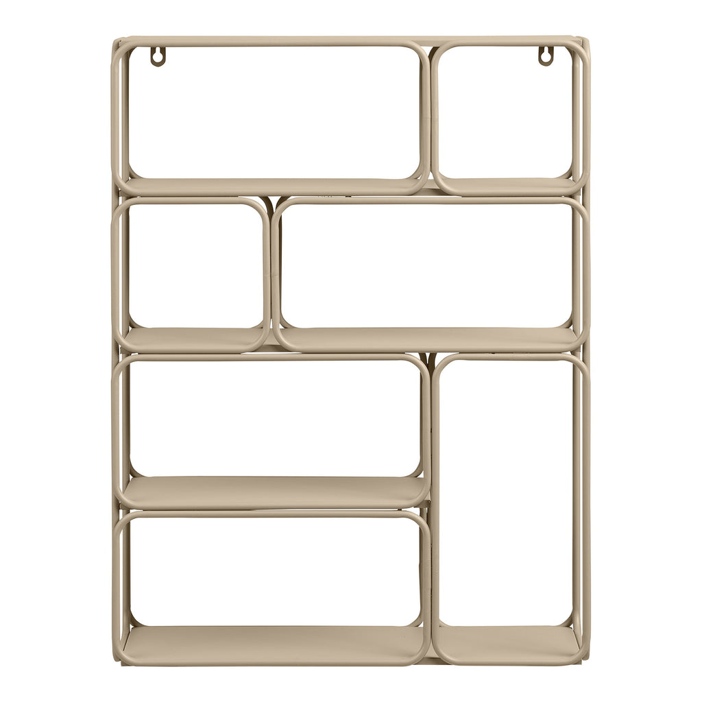 Lanciano Wandplank - Metaal, beige 48x18x64 cm