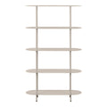 Rieti Boekenkast - 5 planken, metaal, zandkleurig 31x90x150 cm