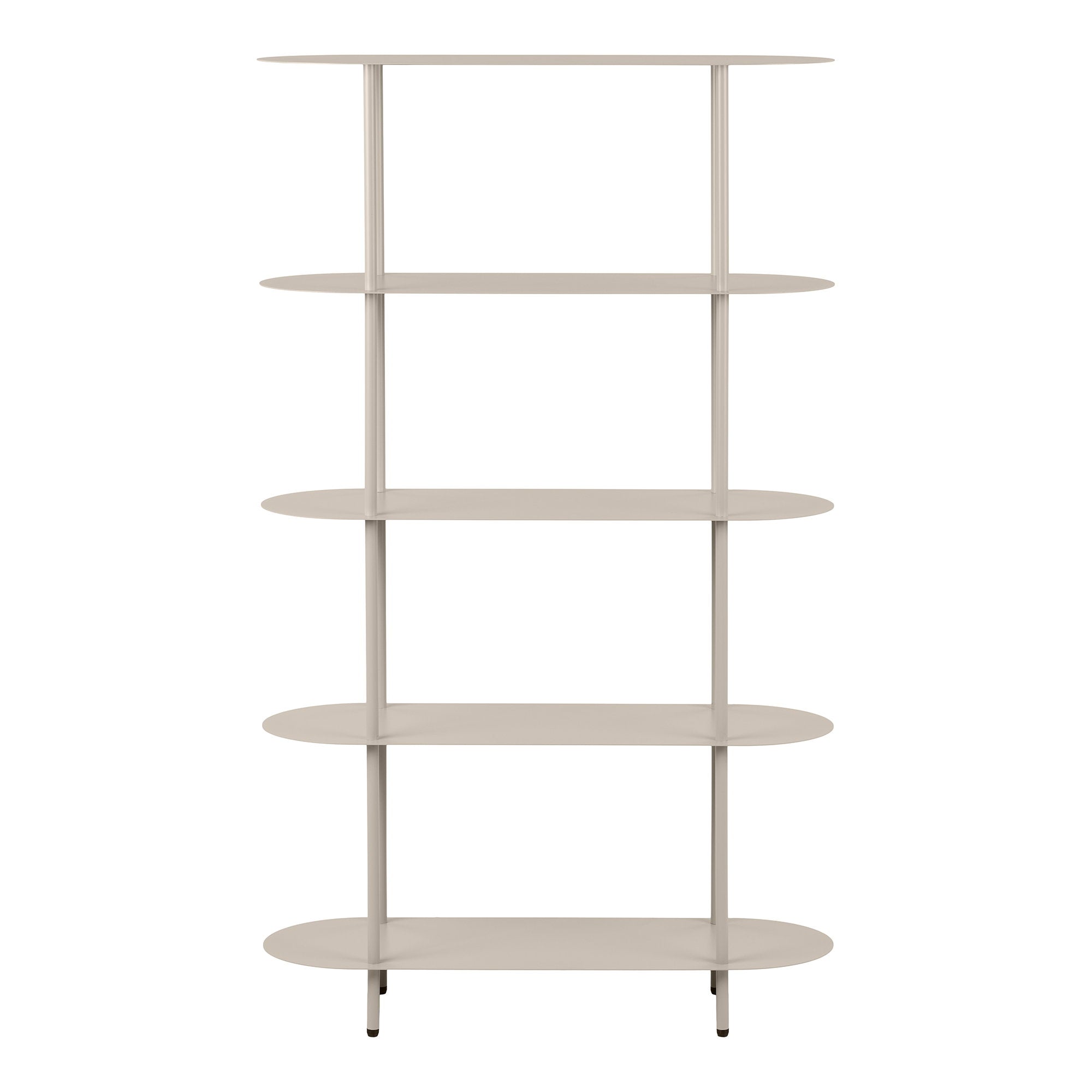 Rieti Boekenkast - 5 planken, metaal, zandkleurig 31x90x150 cm