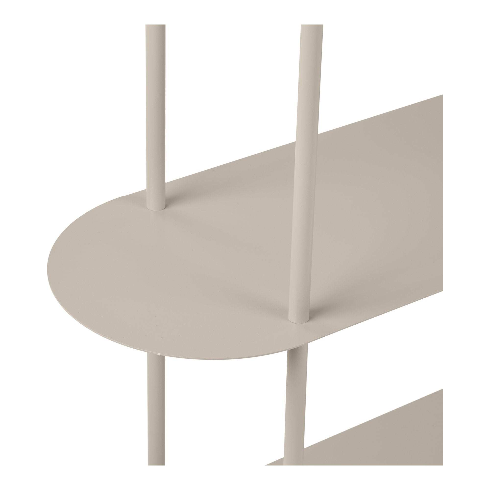 Rieti Boekenkast - 5 planken, asymmetrisch, metaal, zandkleurig 31x118x139 cm