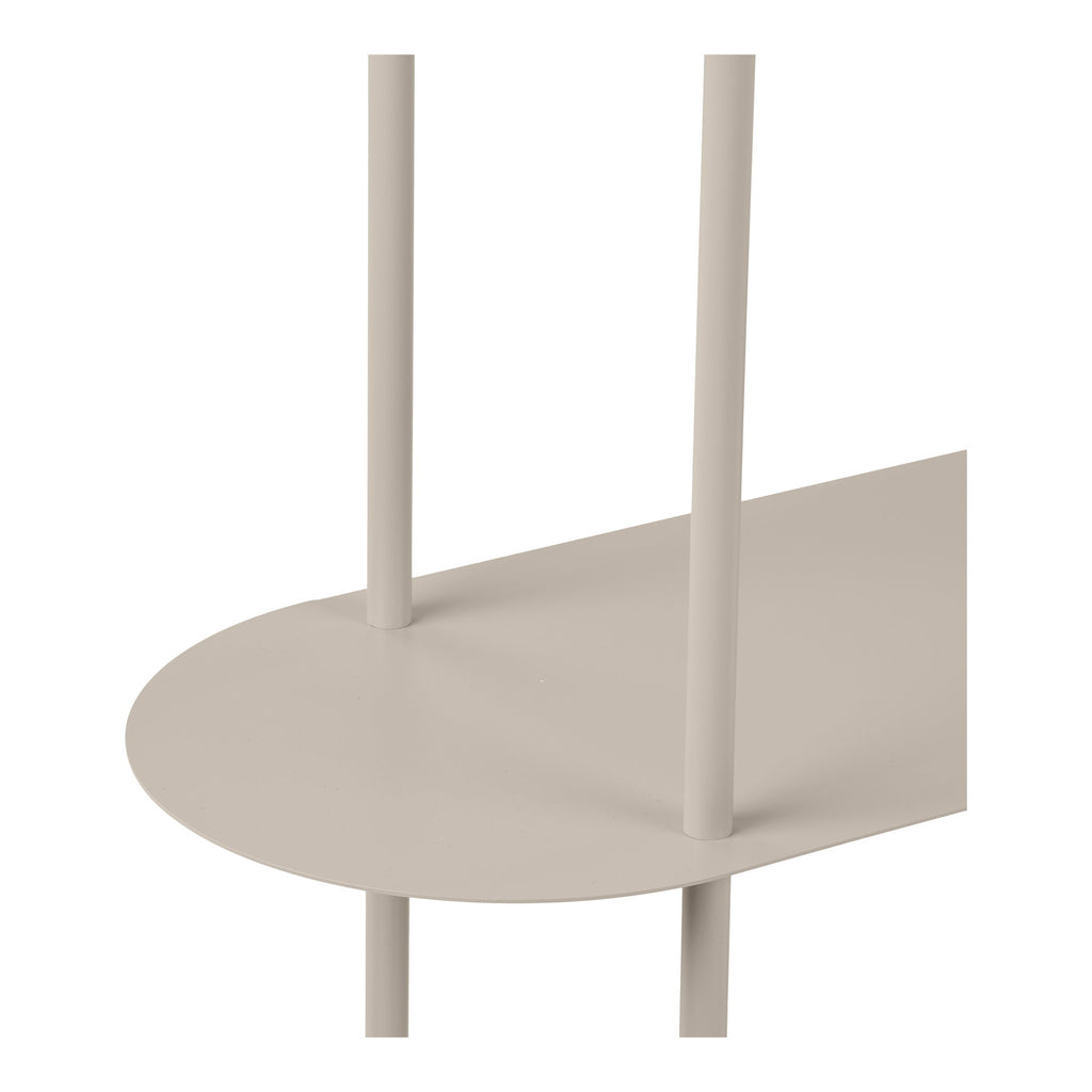 Rieti Boekenkast - 4 planken, metaal, zandkleurig 31x118x97 cm