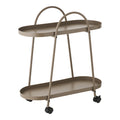 Empoli Bartrolley - 2 planken, staal, bruin 27,5x60x64 cm