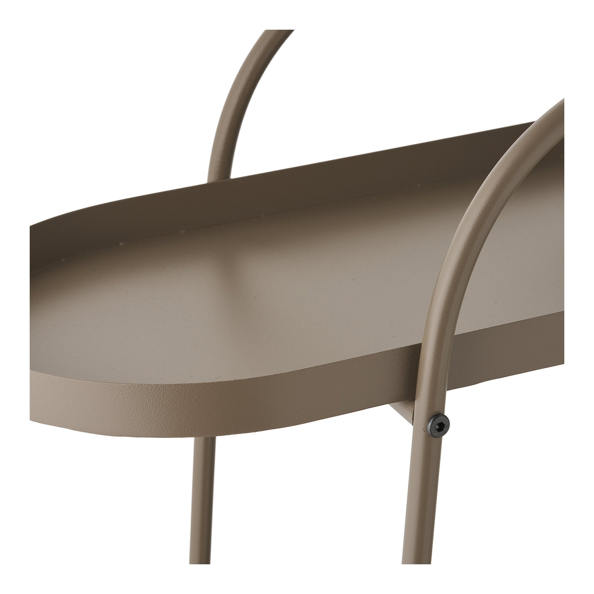 Empoli Bartrolley - 2 planken, staal, bruin 27,5x60x64 cm