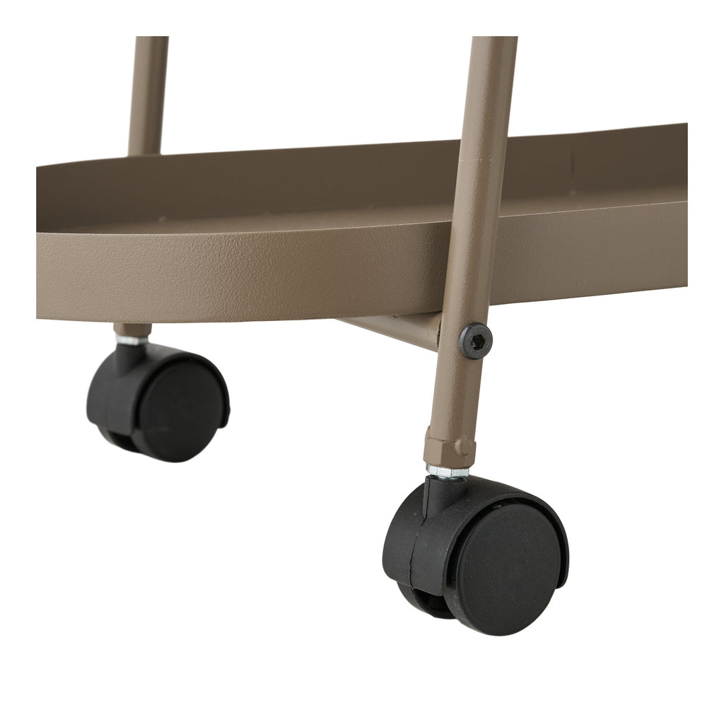 Empoli Bartrolley - 2 planken, staal, bruin 27,5x60x64 cm