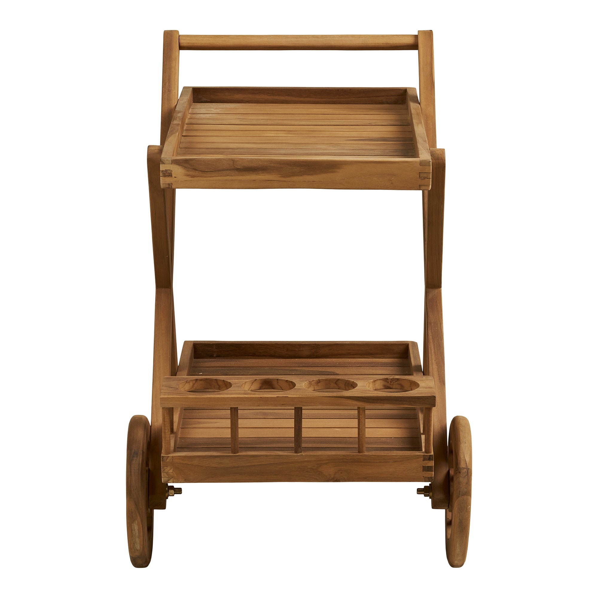 Pasaku Serveerwagen - Teak, naturel 86x50x81 cm