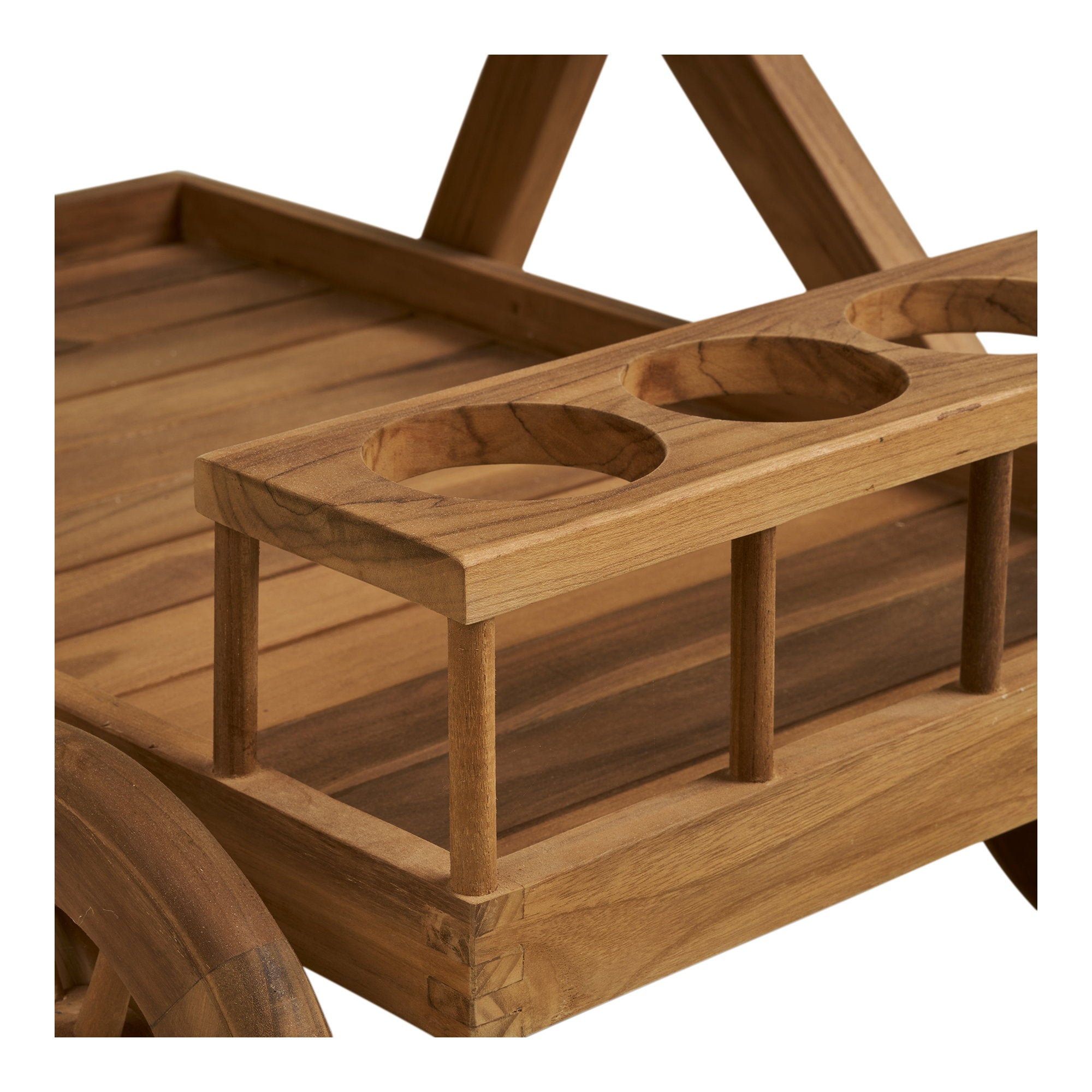 Pasaku Serveerwagen - Teak, naturel 86x50x81 cm