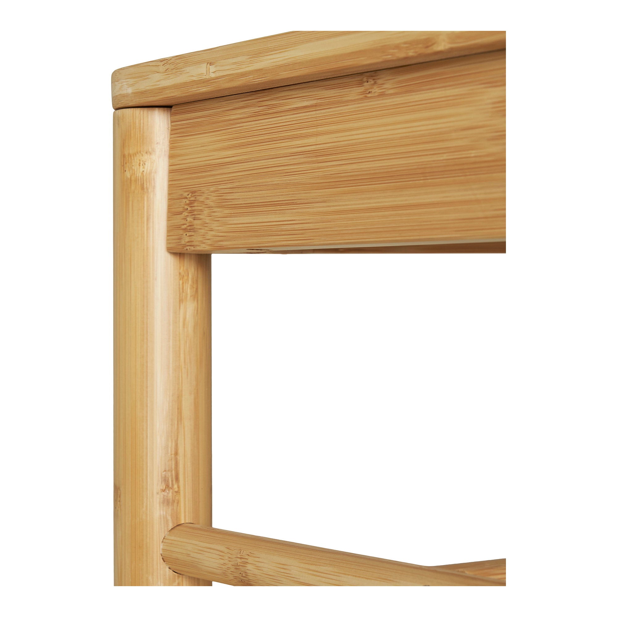 Ember Clothes Rack - With rattan bench, bamboo, natural 36x95x165 cm