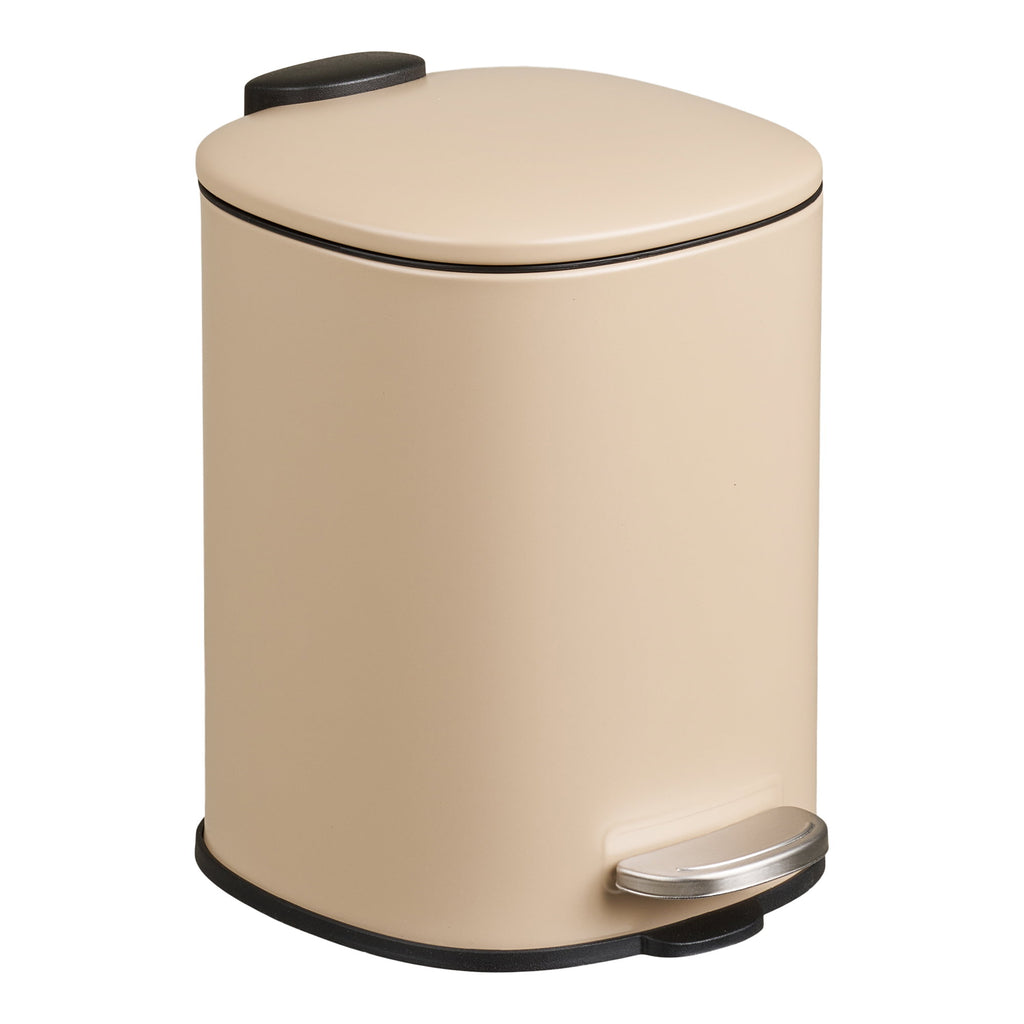 Lodi Pedal Bin - With soft-close, metal, beige, 3 litre