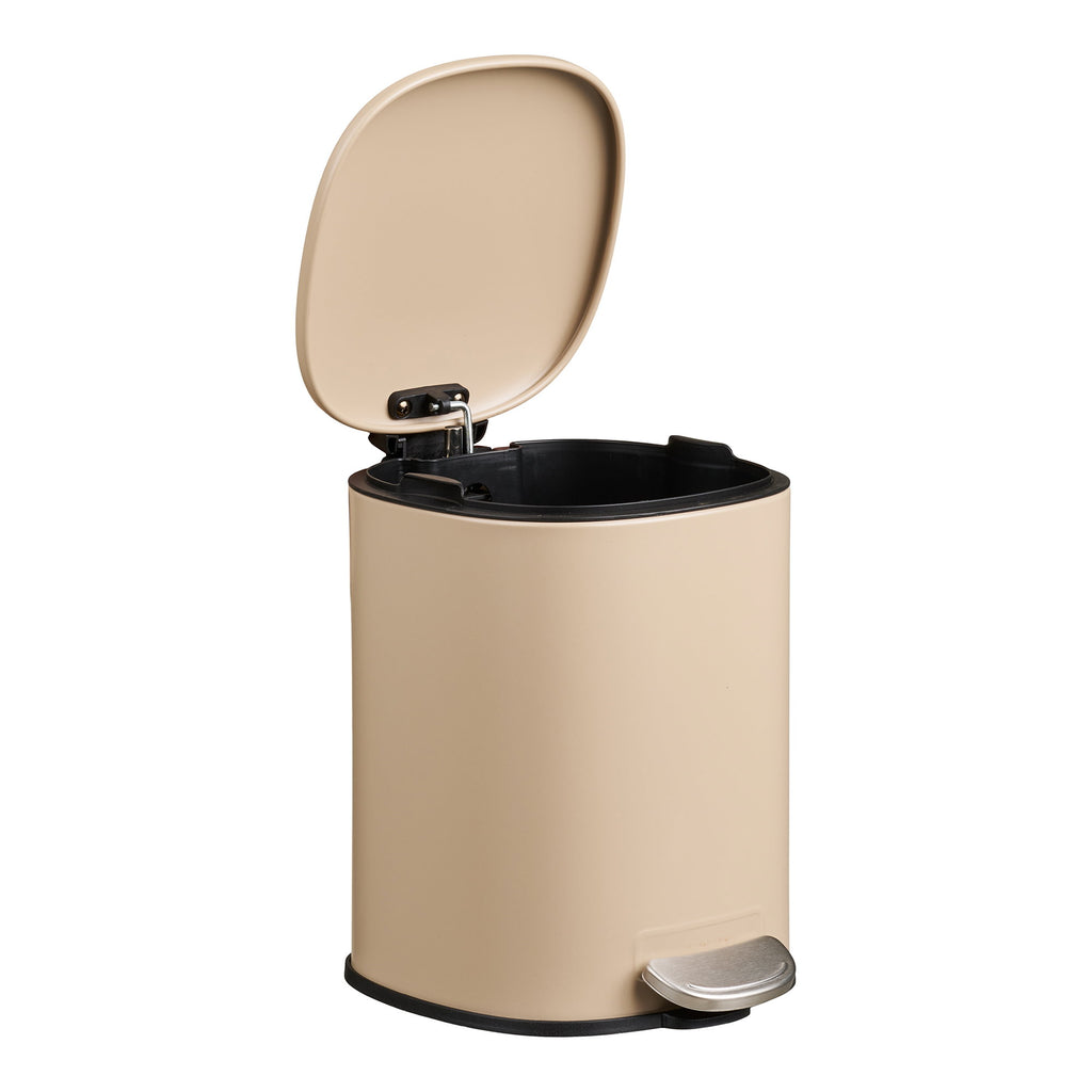 Lodi Pedal Bin - With soft-close, metal, beige, 3 litre