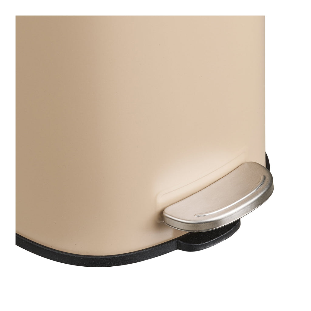 Lodi Pedal Bin - With soft-close, metal, beige, 3 litre