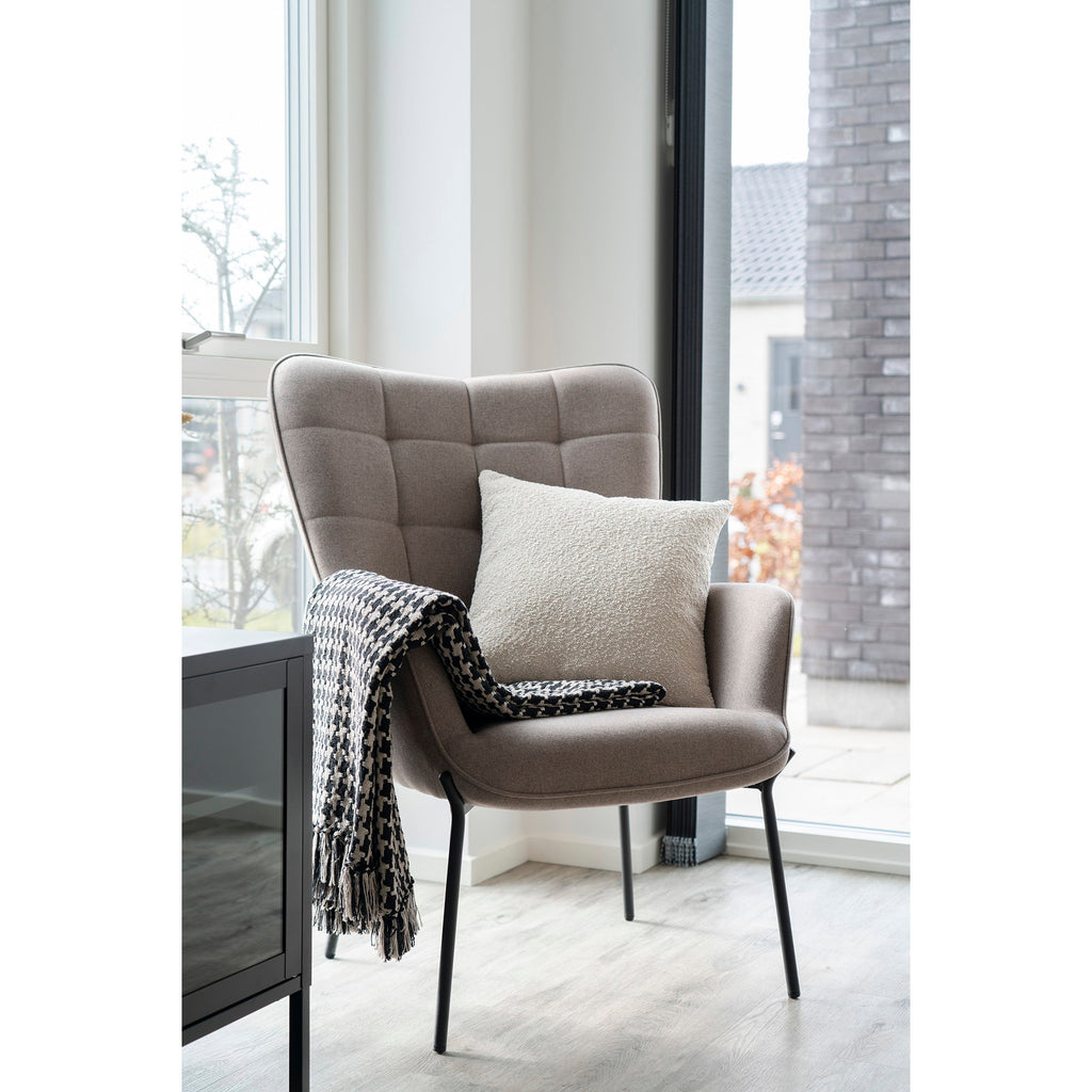 Side Plaid - Plaid, zwart/beige 130x180 cm
