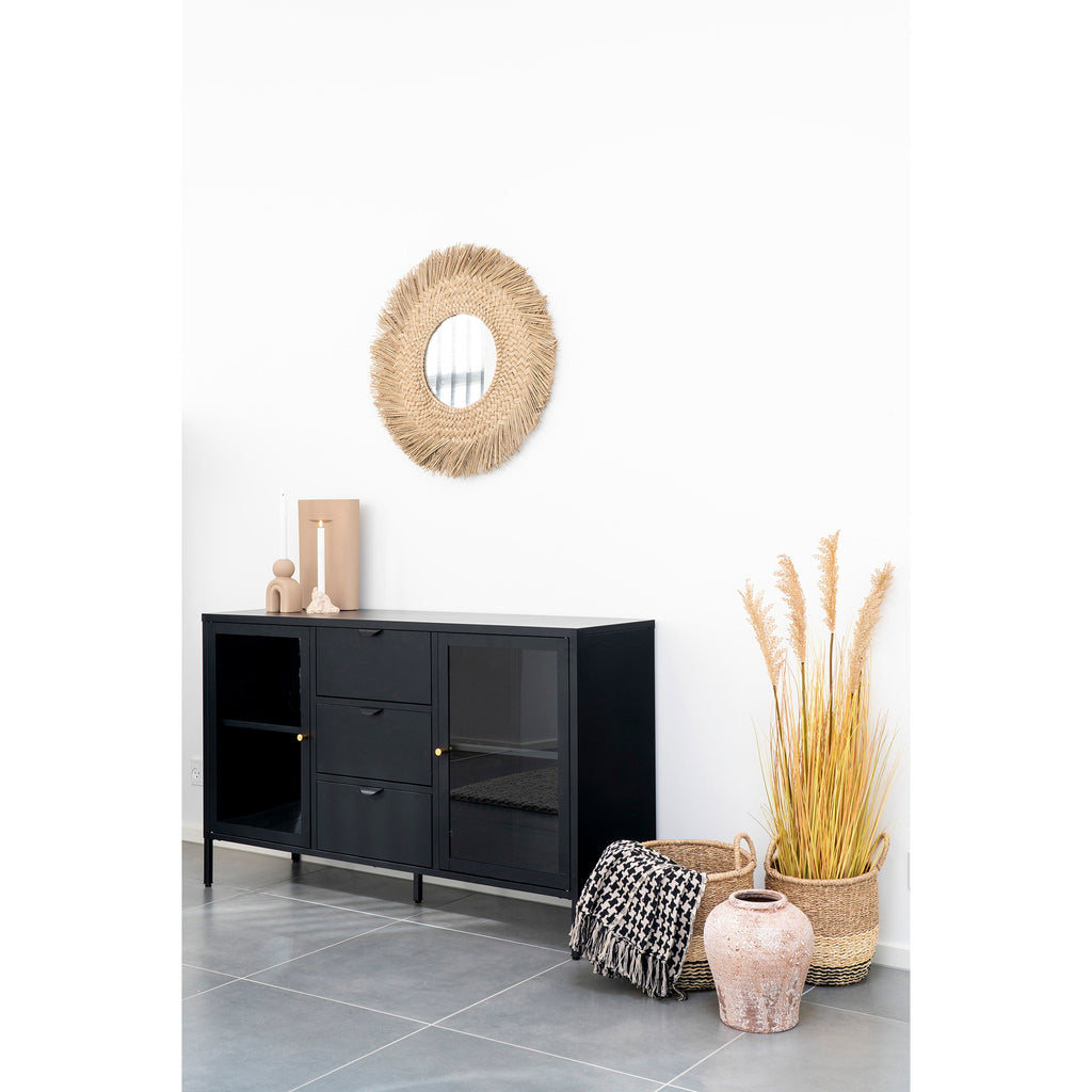 Side Plaid - Plaid, zwart/beige 130x180 cm
