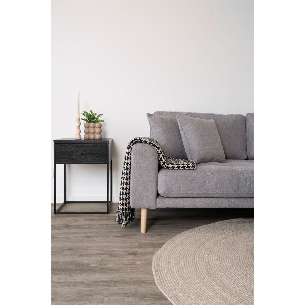 Side Plaid - Plaid, zwart/beige 130x180 cm