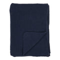 Santos Plaid - Plaid, gerecycled katoen, donkerblauw 130x170 cm