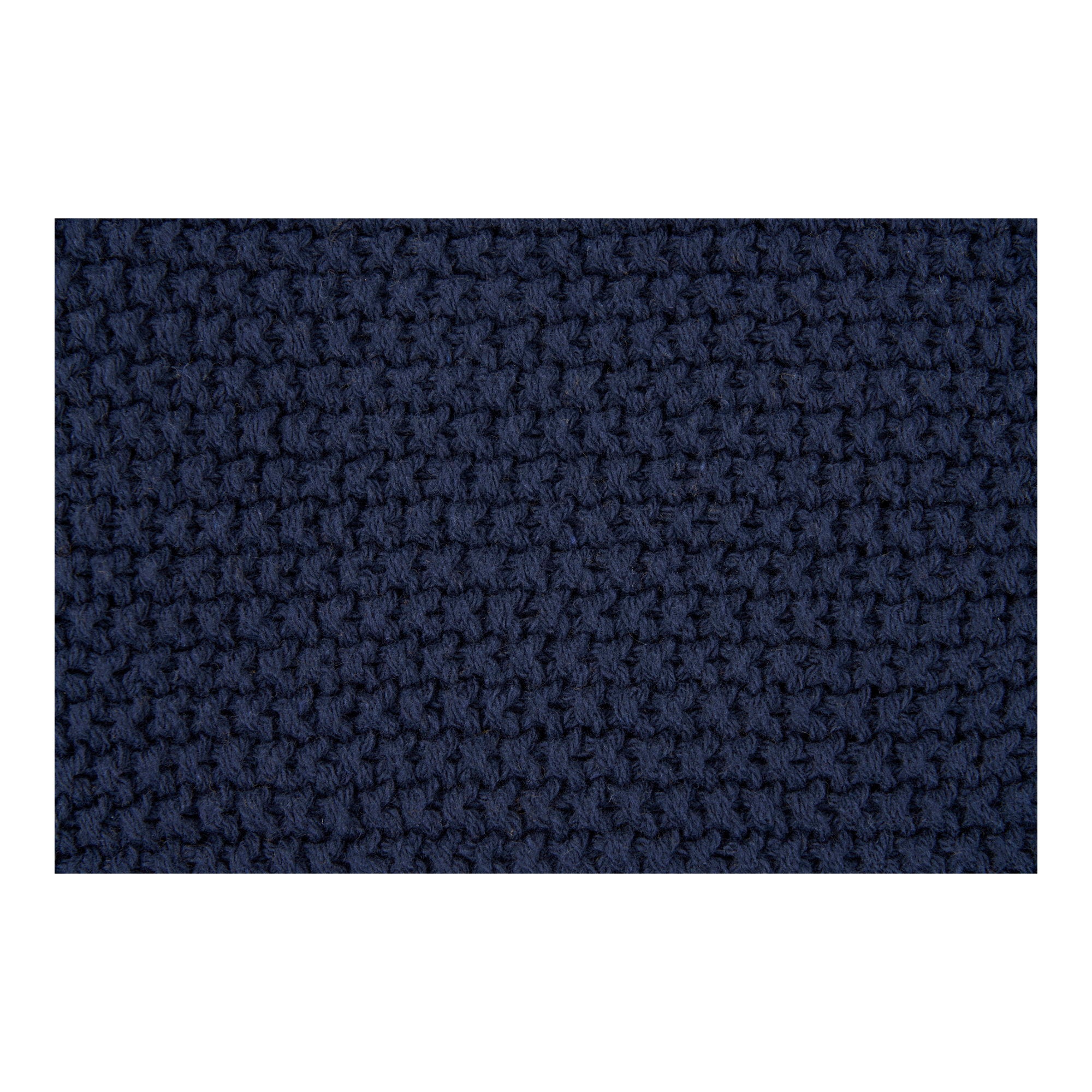 Santos Plaid - Plaid, gerecycled katoen, donkerblauw 130x170 cm
