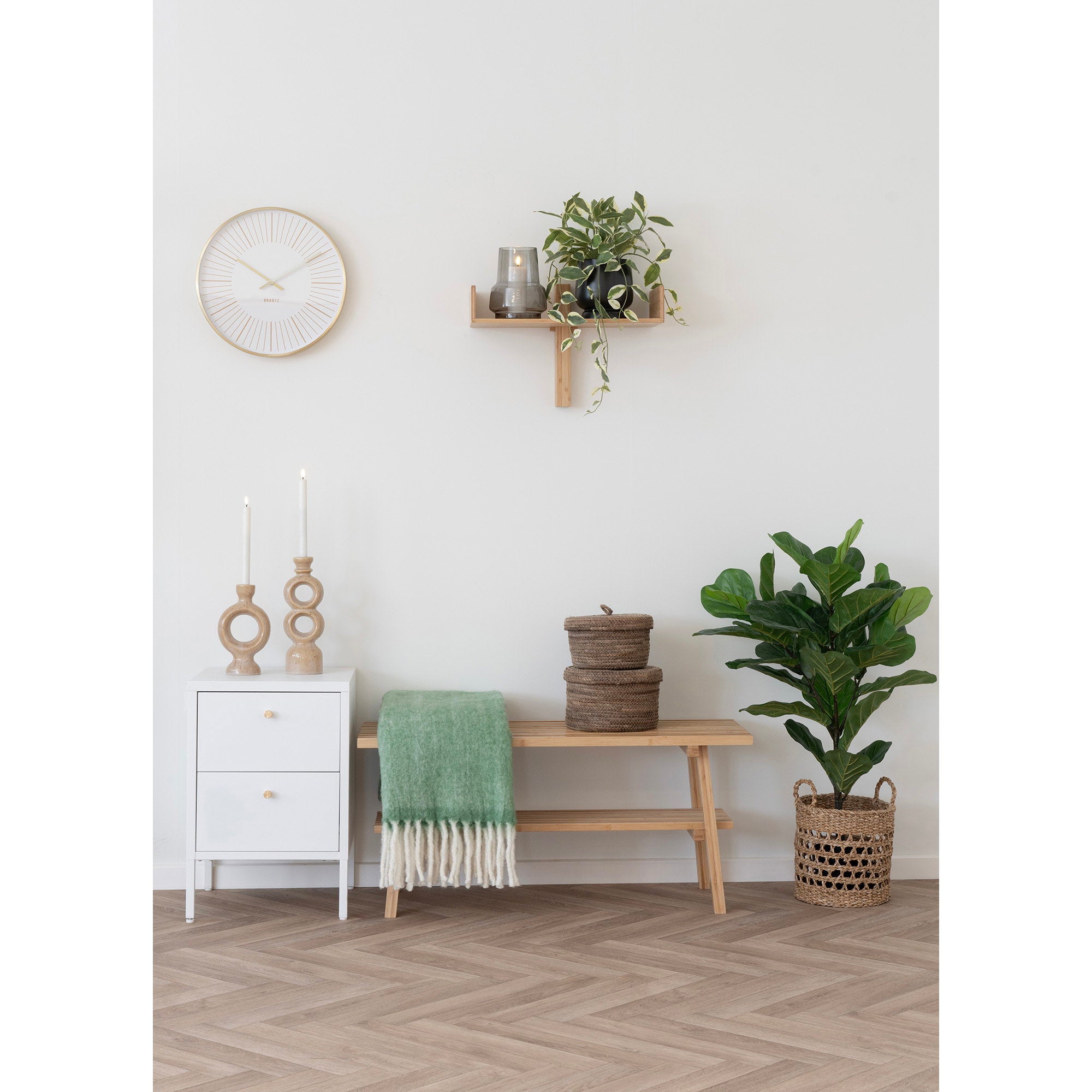 Carmel Plaid - Plaid, wolmix, groen 130x170 cm