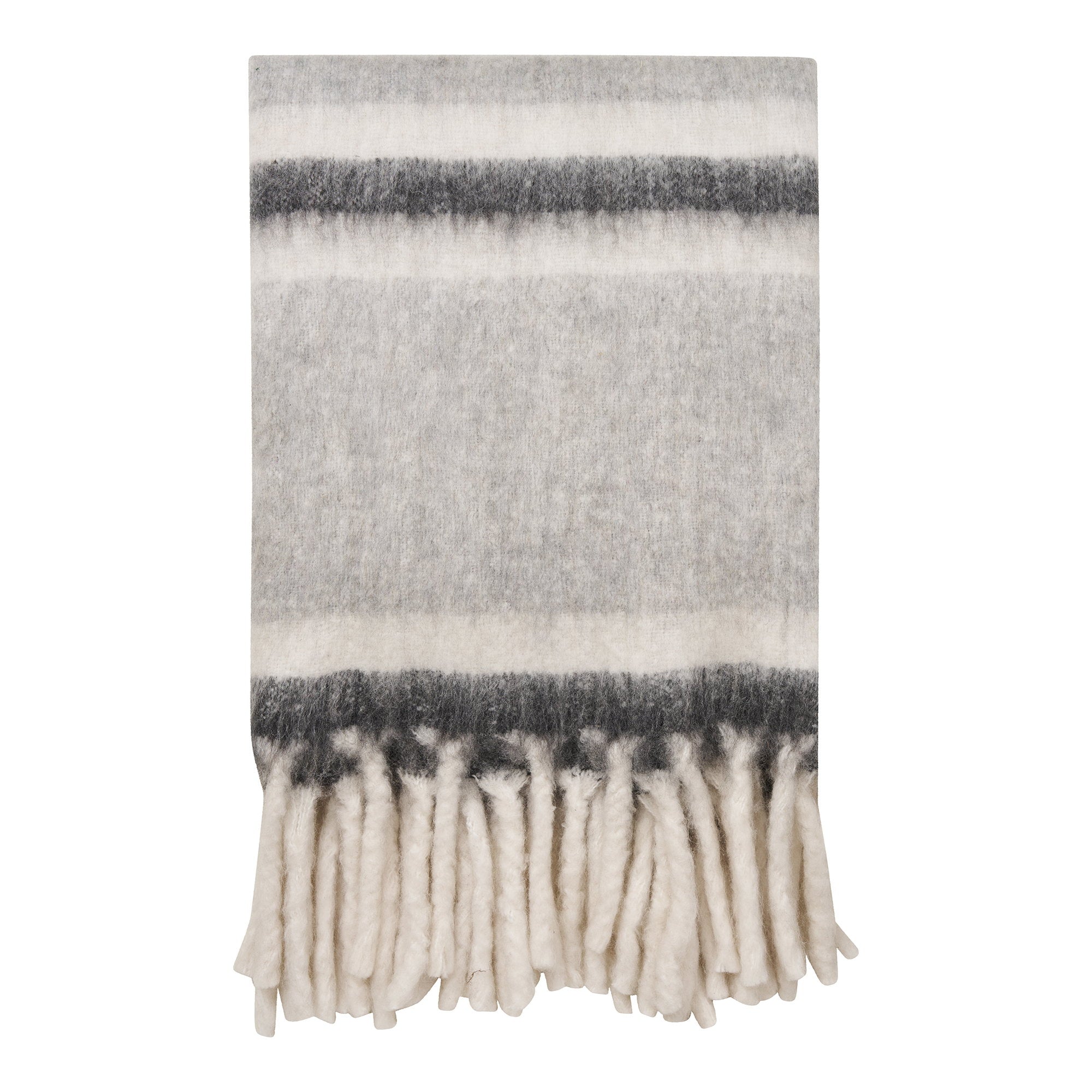 Carmel Plaid - Plaid, wolmix, grijs/wit 130x170 cm