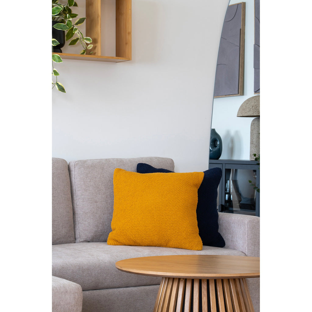 Santos Cushion Cover - Recycled cotton, ocher yellow 45x45 cm