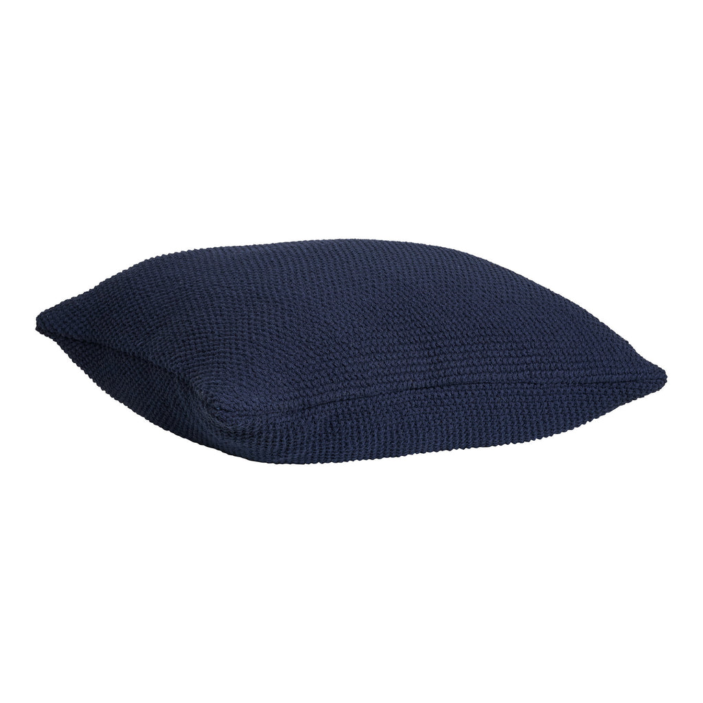Santos Throw Pillow - Recycled cotton, dark blue 45x45 cm