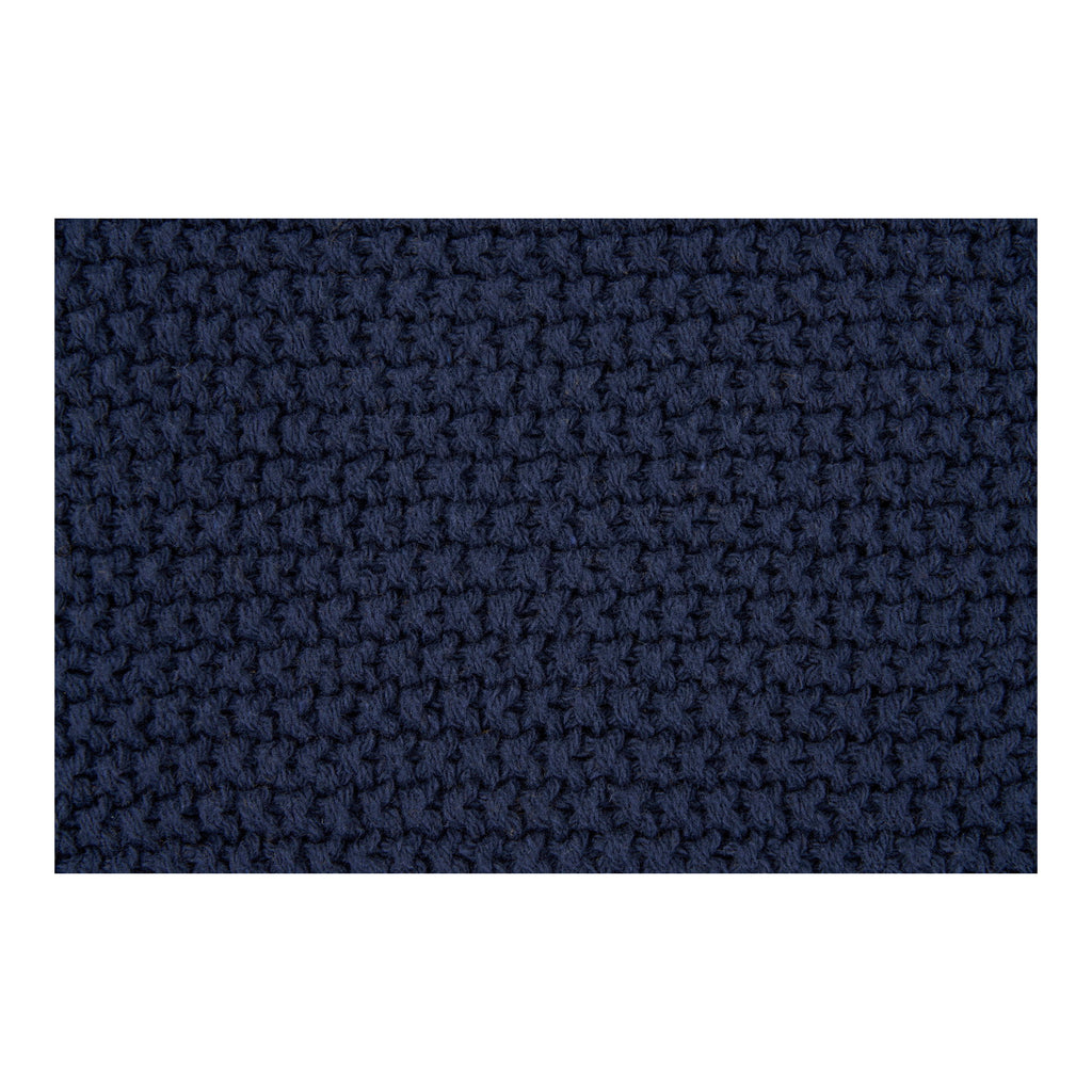Santos Throw Pillow - Recycled cotton, dark blue 45x45 cm