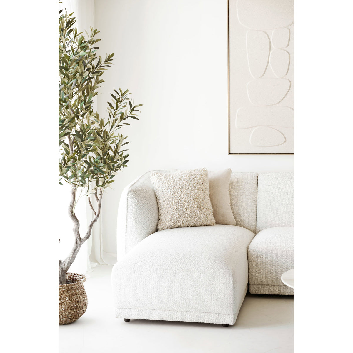 Tossa Decorative Pillow - Decorative pillow, off-white, 45x45 cm