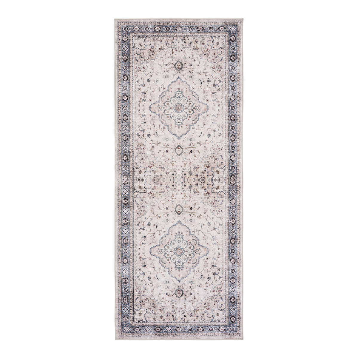 Havana runner off-white/beige/dusty blue - 80x200 cm