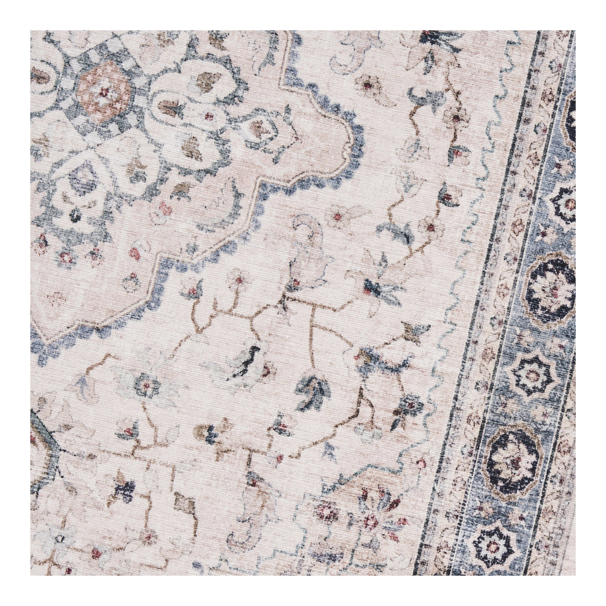 Havana runner off-white/beige/dusty blue - 80x200 cm