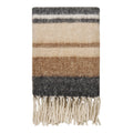 Carmel Plaid - Plaid, wolmix, zwart/bruin 130x170 cm