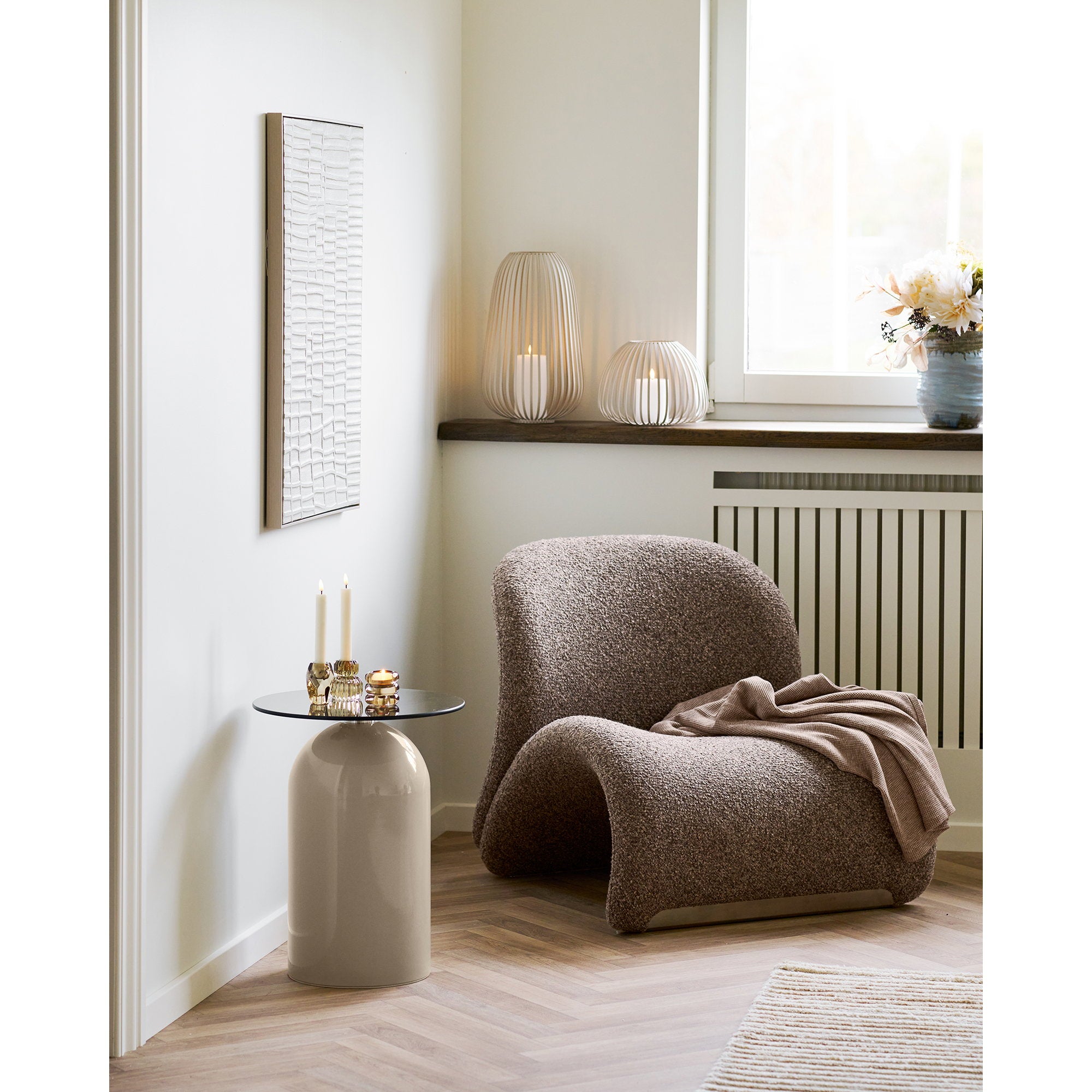 Puno Plaid - Plaid, taupe 130x156 cm