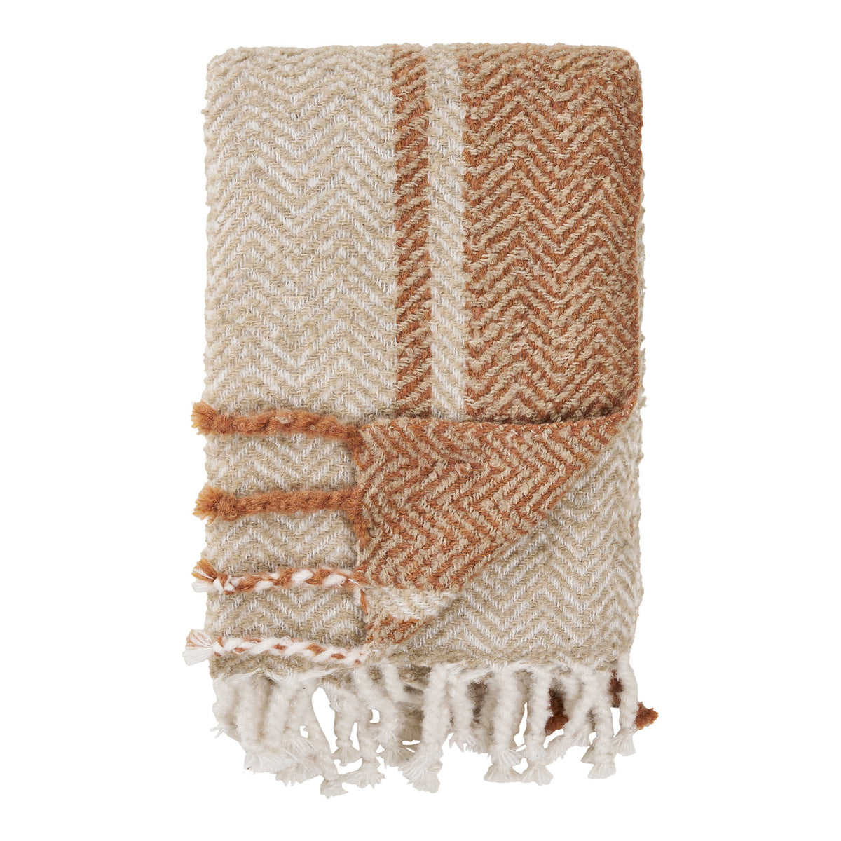 Almora Plaid - Plaid, beige/gold orange, 130x180 cm