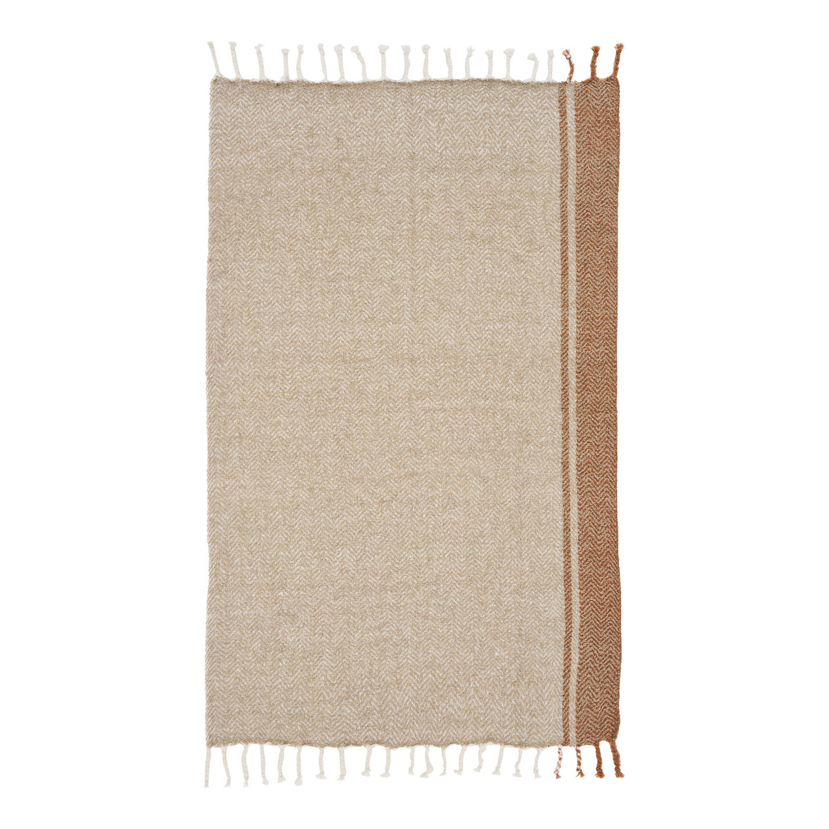 Almora Plaid - Plaid, beige/gold orange, 130x180 cm