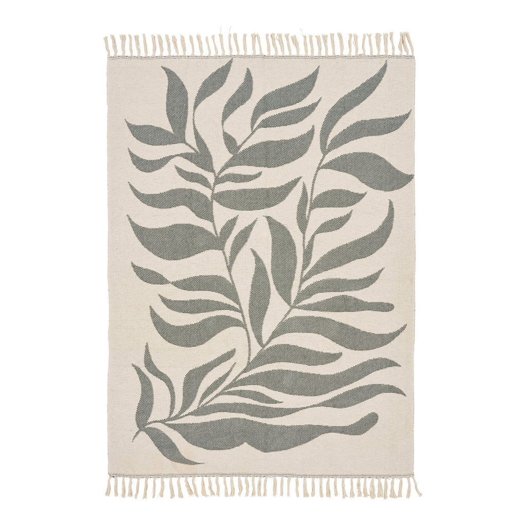 Sand/green plaid Loni - 130x180 cm