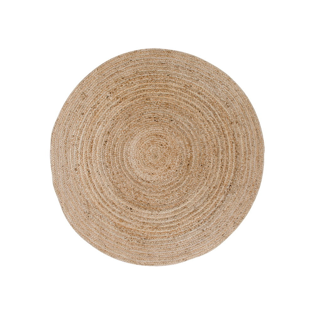 Bombay Vloerkleed - Gevlochten jute, naturel Ø90 cm