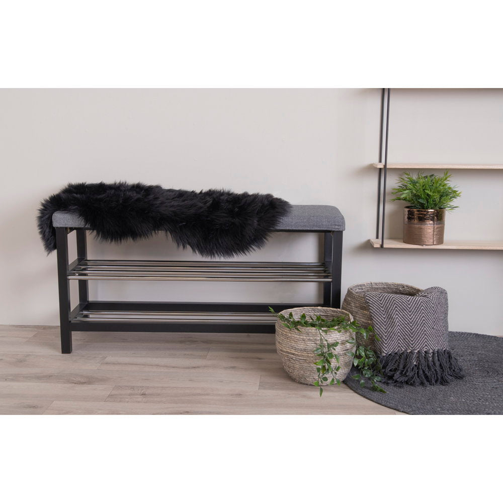 Kunstlamsvacht - Zwart 50x85 cm