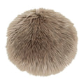 Zitkussen van Kunstlamsvacht - Taupe (mushroom) Ø35 cm