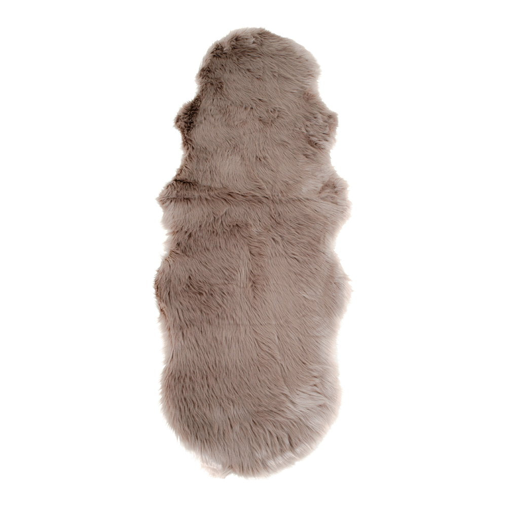 Faux Lambskin Rug - Taupe (mushroom) 60x180 cm