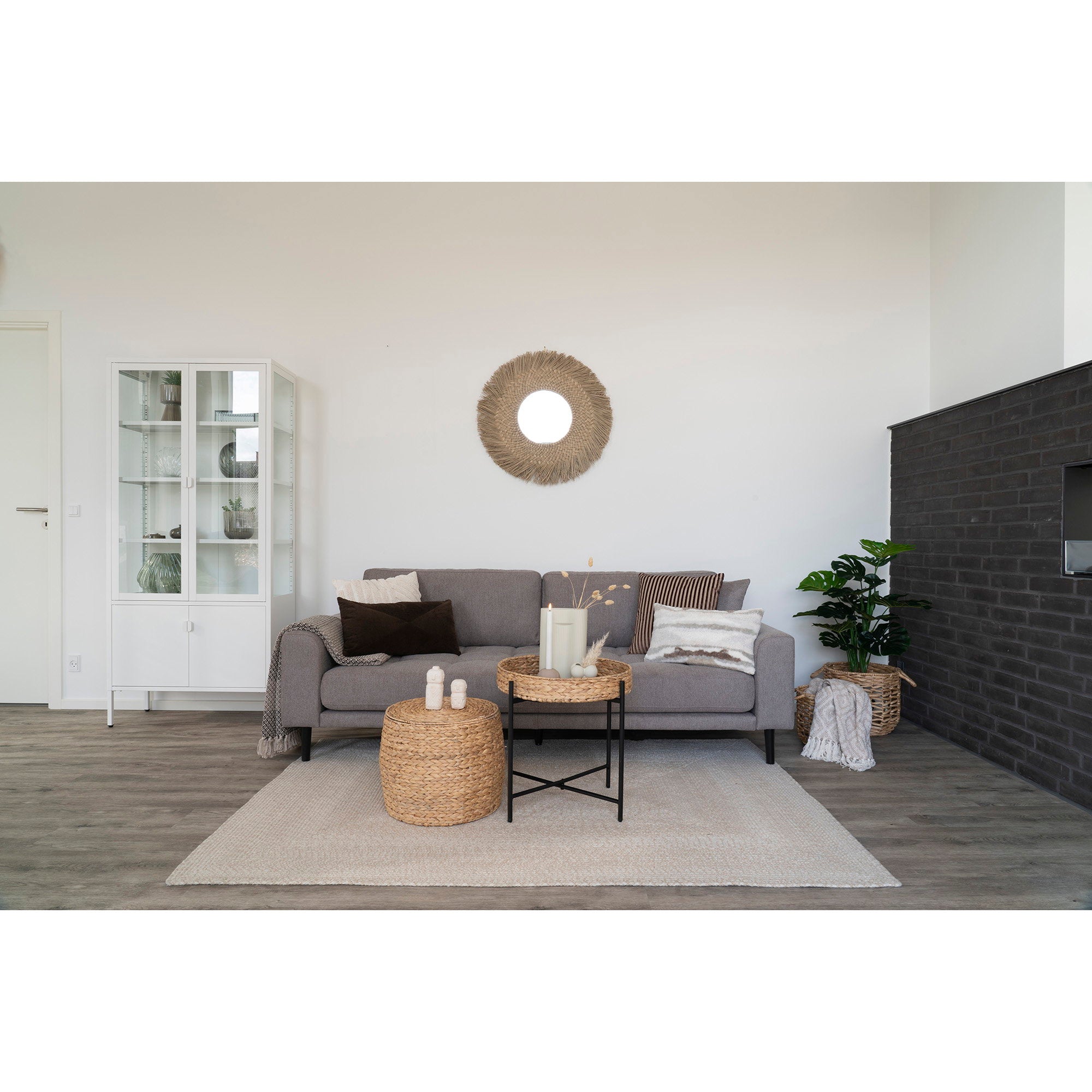 Menorca Rug - 100% recycled plastic, sand-colored 140x200 cm