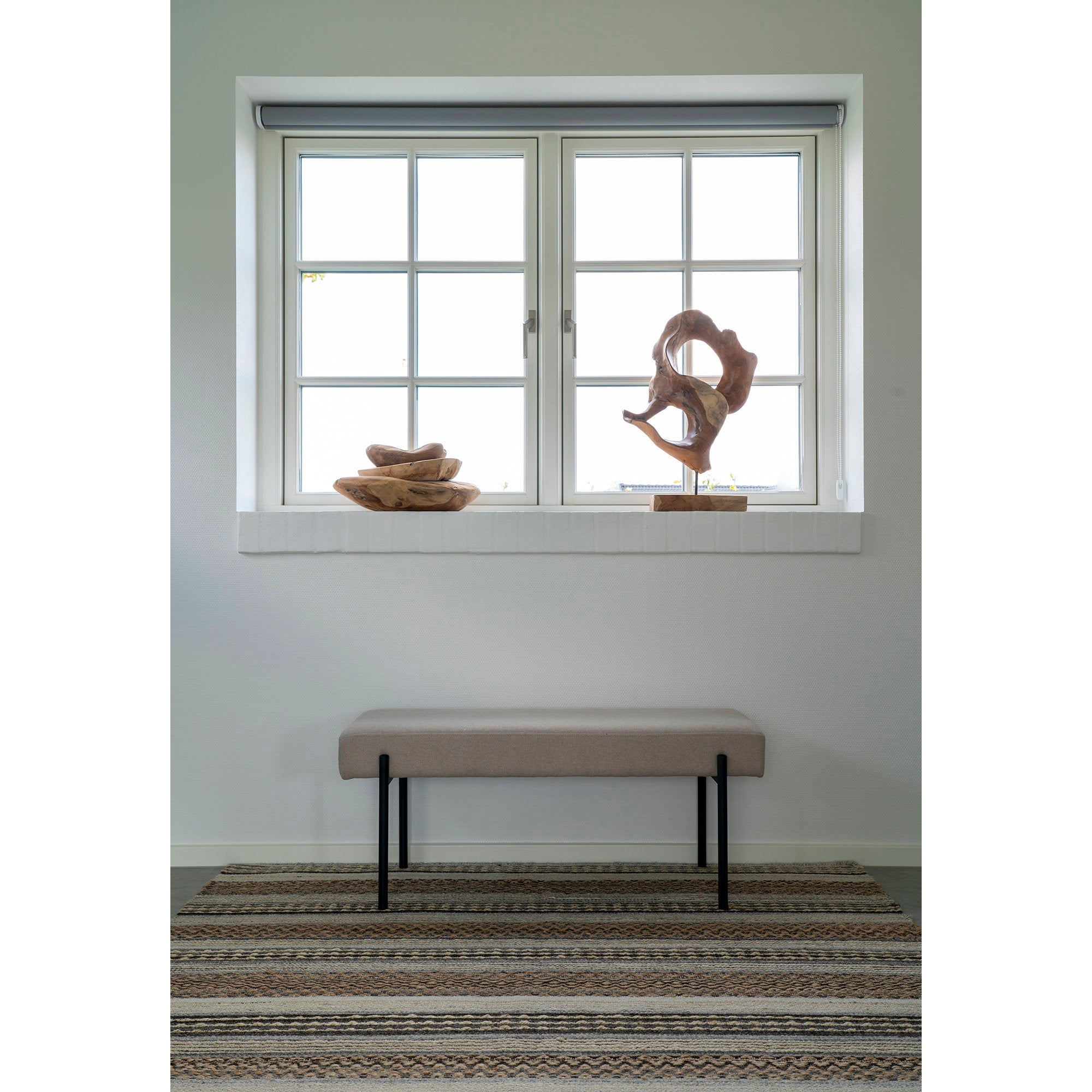 Morena Vloerkleed - Handgeweven, naturel/grijs 160x230 cm