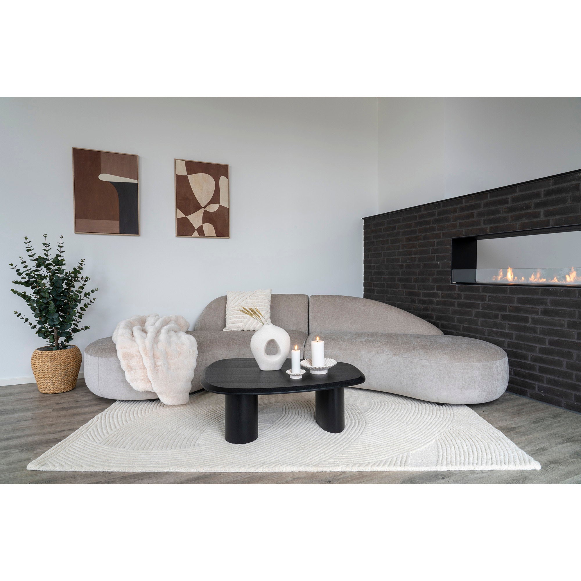 Pune Vloerkleed - Handgetuft, ivoor 160x230 cm