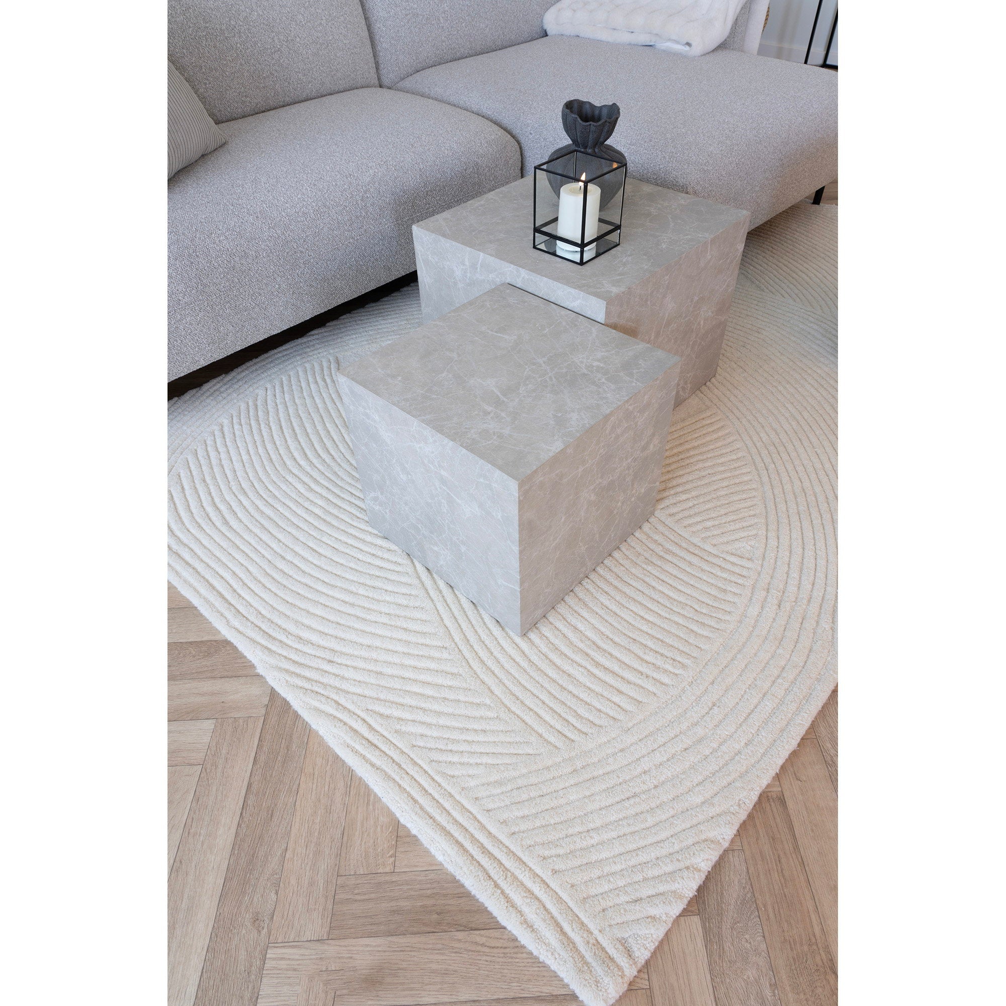 Pune Vloerkleed - Handgetuft, ivoor 160x230 cm