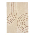 Tampa cotton rug with print beige - 200x300 cm