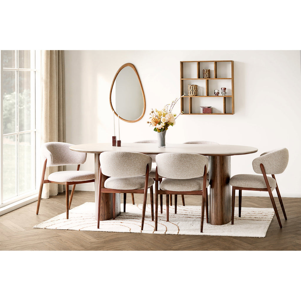 Tampa cotton rug with print beige - 200x300 cm