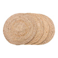 Bombay Placemats - Braided jute, natural Ø38 cm (set of 4)